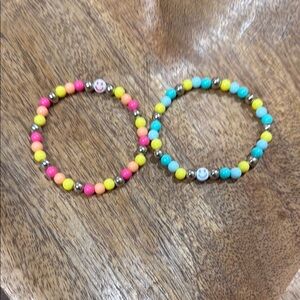 Handmade Vibrant Beaded Jewelry Bracelet Set. Colorful Vibrant Fun